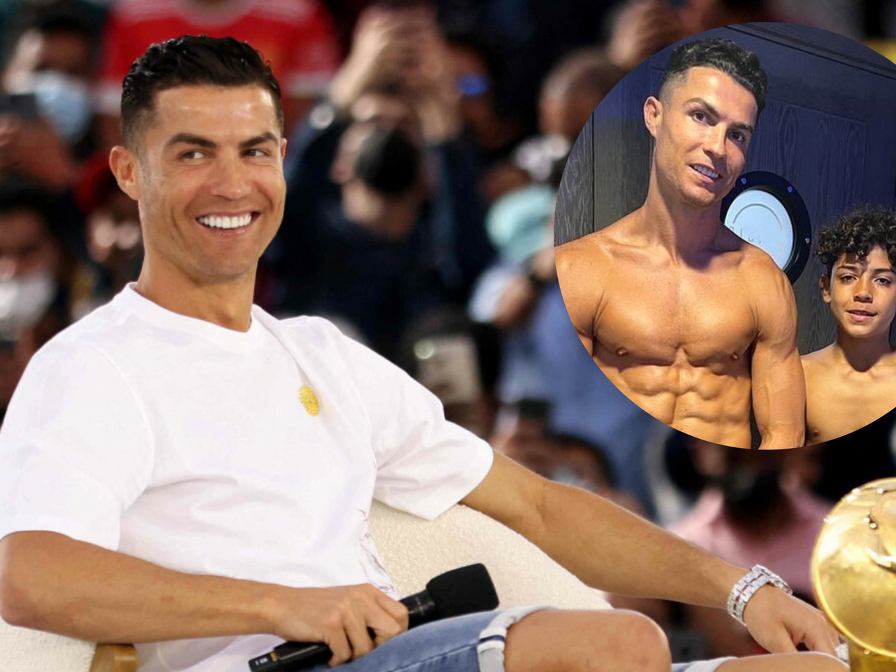 Syn Cristiano Ronaldo pokazuje muskulaturę. Internauci są zachwyceni