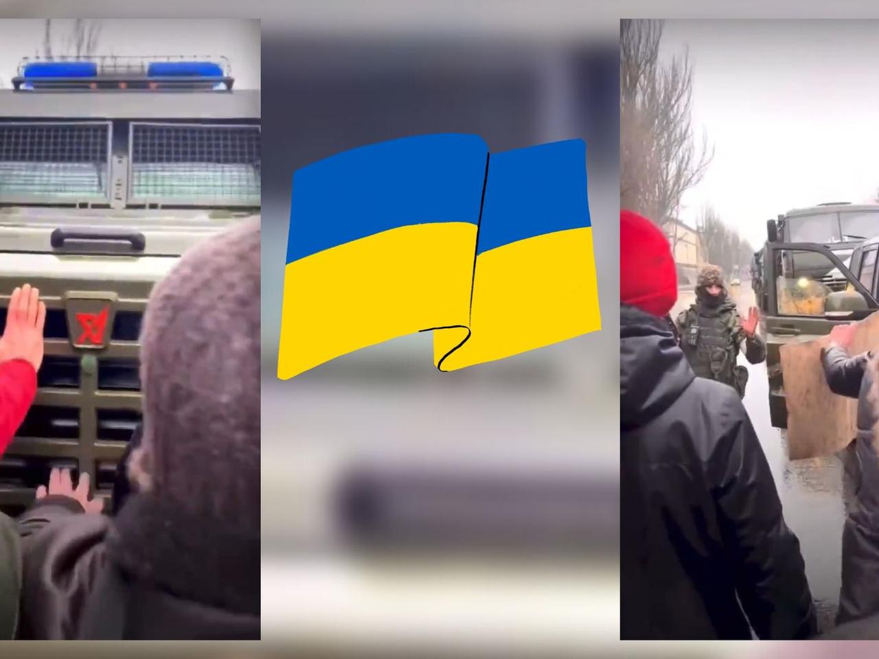 Zablokowali rosyjską kolumnę pojazdów - UŻYLI WŁASNYCH CIAŁ [WIDEO]