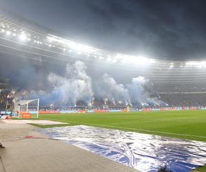 Kibice na Stadionie Śląskim podczas Wielkich Derbów Śląska (16.03.2024)