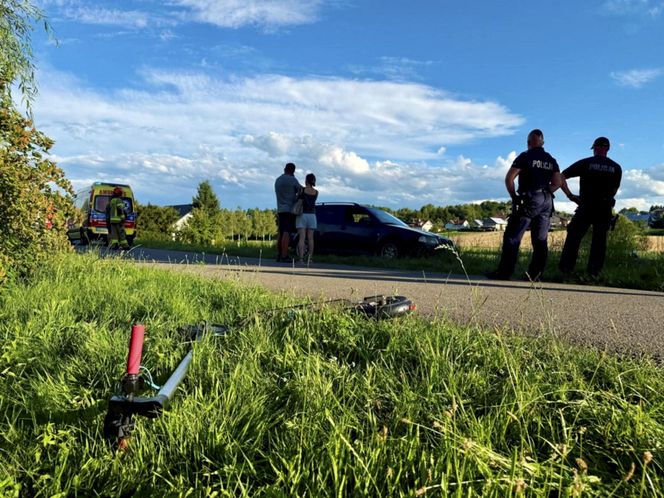 Grabownica Starzeńska wypadek 15 latki na hulajnodze