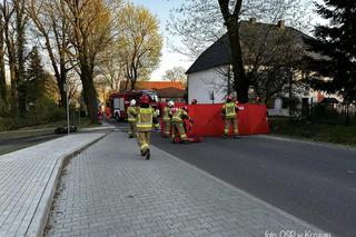 Motocyklista przewrócił się na progu zwalniającym i uderzył w drzewo. 42-latek zginął na miejscu
