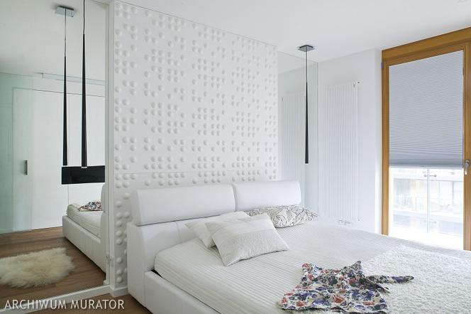 Nowoczesna sypialnia w kolorze białym