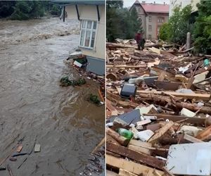 Rzeka w Głuchołazach porwała ścianę kaplicy bł. Luizy Merkert w Ośrodku Skowronek