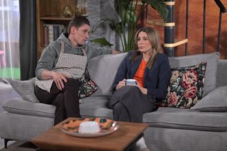 Pierwsza miłość odc. 4014. Oskar (Filip Gurłacz), Kalina (Magdalena Wieczorek)