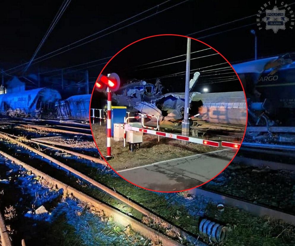 Zderzenie pociągów na Śląsku! Oba składy się wykoleiły. Nocny wypadek w Kuźni Raciborskiej