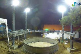 Tak powstawał drukowany z betonu zbiornik na wodę pitną w Barczewku