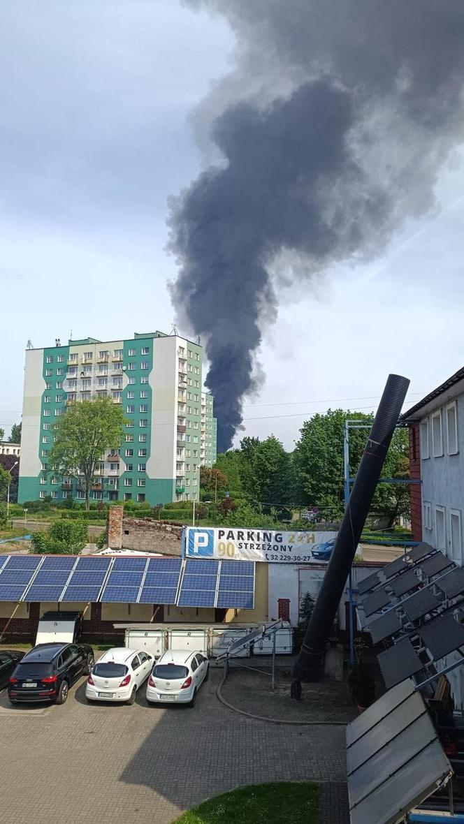 Pożar składowiska odpadów w Siemianowicach Śląskich