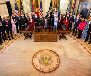 Gabinet Owalny. Tam najważniejszy polityk świata przyjmuje gości. To biuro Donalda Trumpa