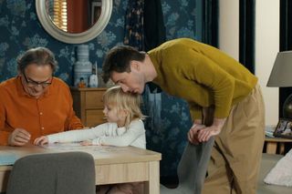 Barwy szczęścia, odcinek 3032: Cezary (Marcel Opaliński), Lea (Lena Sobota), Jerzy (Bronisław Wrocławski) 