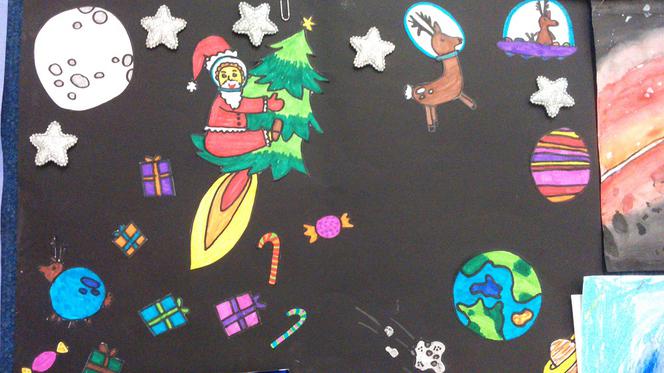 Tak mali artyści widzą św. Mikołaja w kosmosie! 