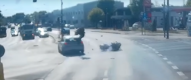 Wypadek motocylisty w Poznaniu