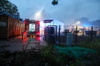 Pożar hali z elektrośmieciami w Gliwicach