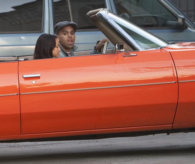 Chris Brown i Chevrolet Impala Convertible