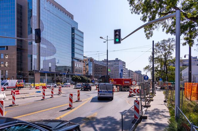 Budowa tramwaju na Rakowieckiej w Warszawie