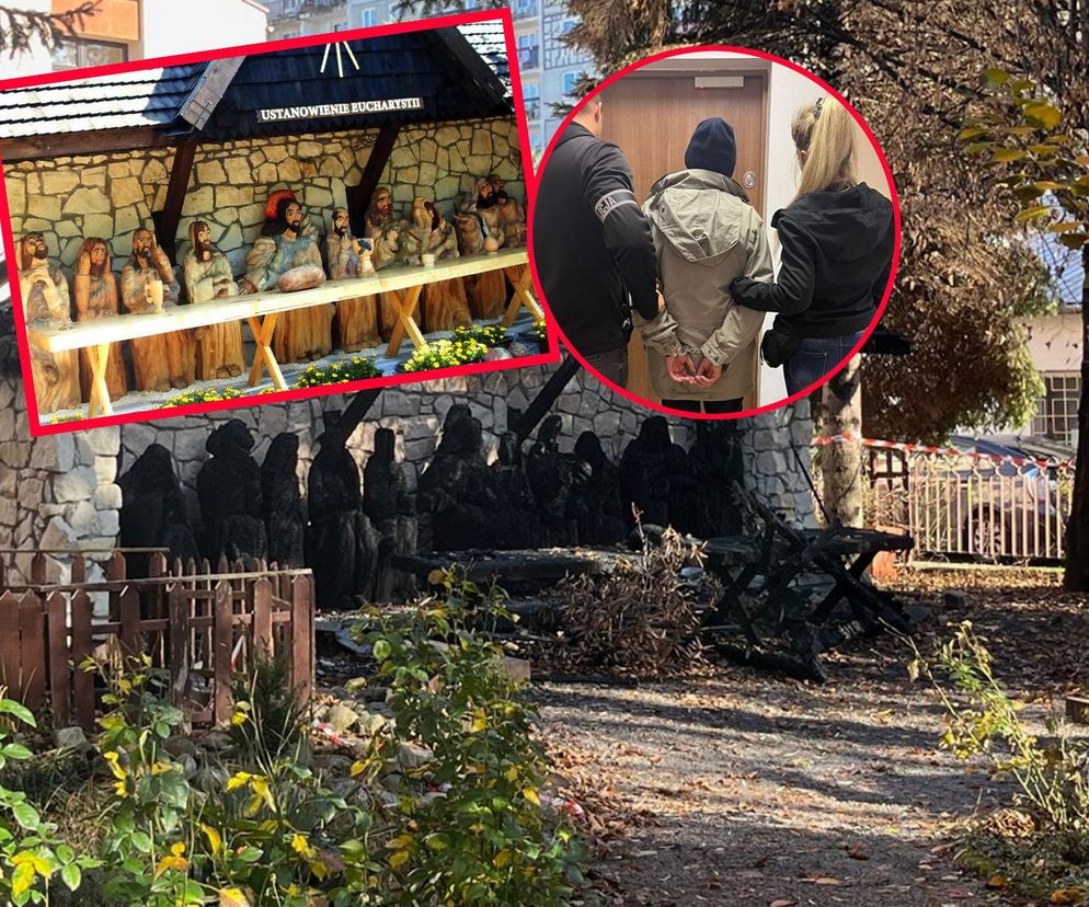 Bestialski akt wandalizmu w Lublinie. Podpalili rzeźbę „Ostatniej Wieczerzy”. Straty na 70 tys. złotych