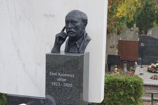 Smutny widok na grobie Emila Karewicza. Ucierpiało popiersie aktora