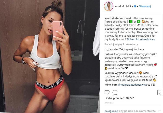Fotomodelka Sandra Kubicka