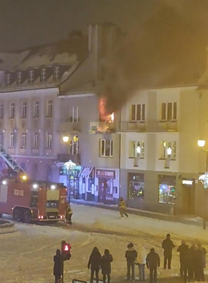 Pożar mieszkania w centrum Białegostoku