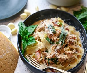Szybko, smacznie i sycąco. Tagietelle carbonara z kurczakiem to hit