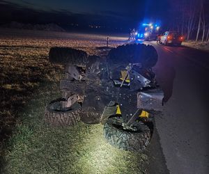 Quad zderzył się ze zwierzęciem w gminie Krzywiń