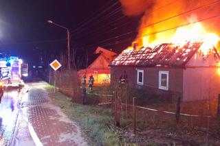 Pożar domu w Majkowie w powiecie skarżyskim