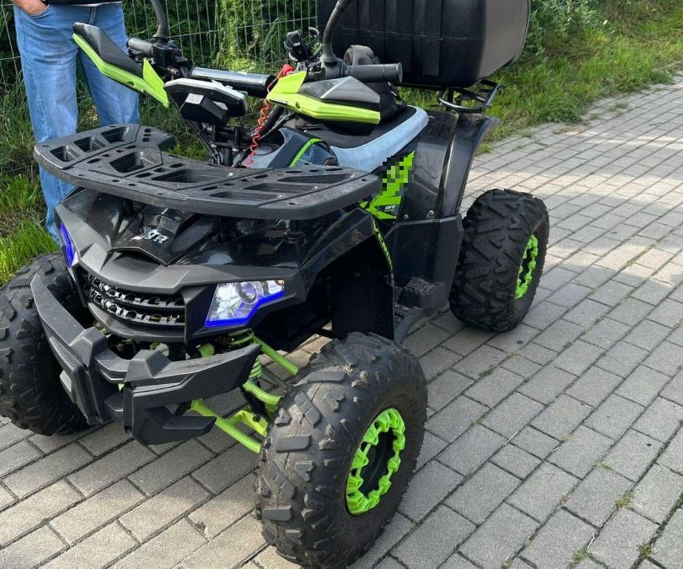 Bez prawka i kasku na quadzie. Kobieta zatrzymana przez grudziądzkiego policjanta 