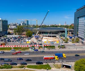 Dworzec Warszawa Zachodnia z góry latem 2024 r.