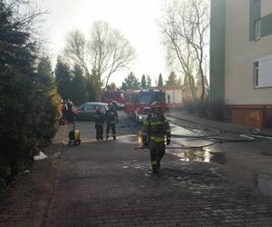 Pożar bloku w Lublinie