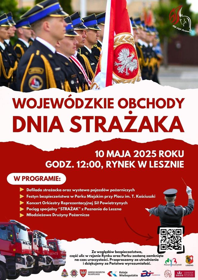 Wojewódzkie Obchody Dnia Strażaka w Lesznie. Uroczystość, atrakcje i utrudnienia w ruchu