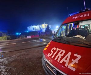 Pożar domu przyjęć w Mszanie