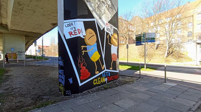 Polak i Ukrainiec wspólnie "sprzątają" świat. Nowy antywojenny mural w Szczecinie