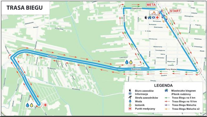 Bieg z Radością mapa