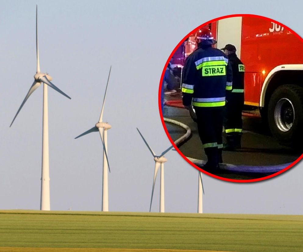 Pali się turbina na farmie wiatrowej. Wyznaczono strefę bezpieczeństwa