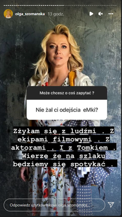 M jak miłość. Olga Szomańska na Instagramie