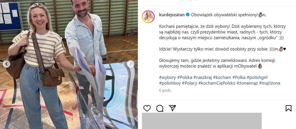 Basia Kurdej-Szatan głosuje