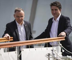 Prezydent RP Andrzej Duda i premier Kanady Justin Trudeau. Spotkanie z Premierem Kanady w bazie marynarki wojennej Canadian Forces Base Esquimalt