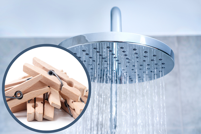 Przypnij drewniany spinacz na prysznic. Niebywały trik na pachnącą łazienkę