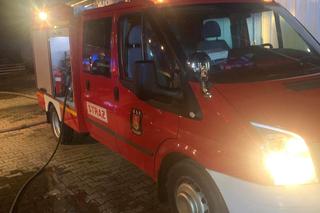 Pożar hangaru w Porębie