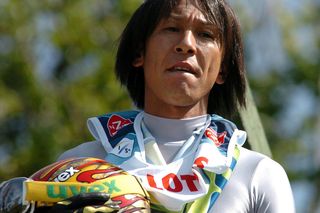 Noriaki Kasai podczas LGP w Polsce w 2013 roku