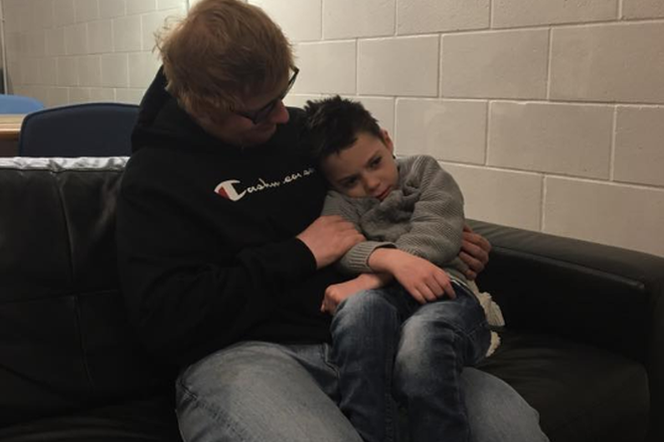 Ed Sheeran z chorym chłopcem