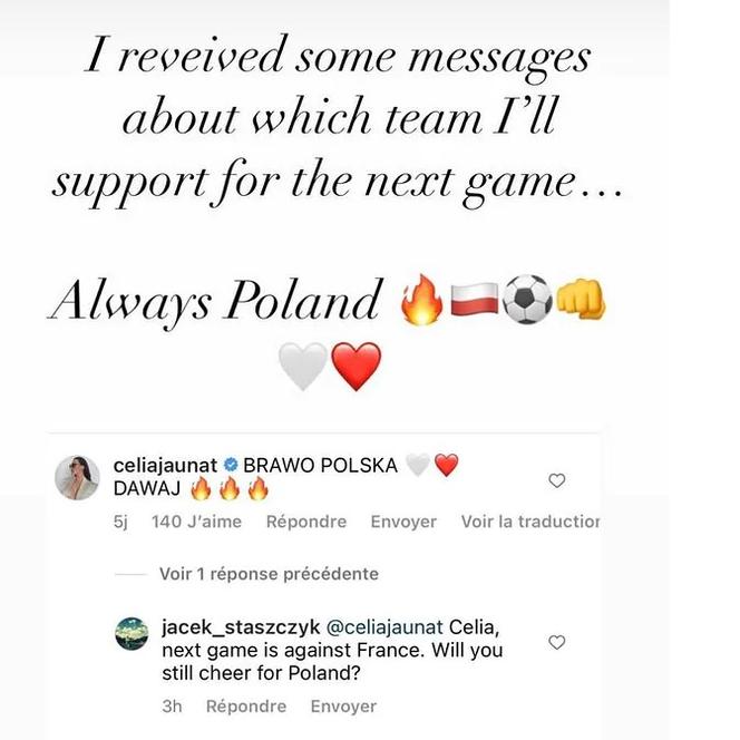 Celia Krychowiak zdradziła, komu będzie kibicować w meczu Polska - Francja! 