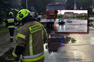 Suwałki pod wodą! Ulice jak jeziora, strażacy w akcji