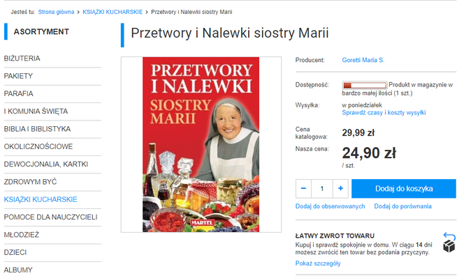 To ojciec Rydzyk sprzedaje w swoim sklepie. Są gry biblijne, komórki, a nawet pamiątki z Peru