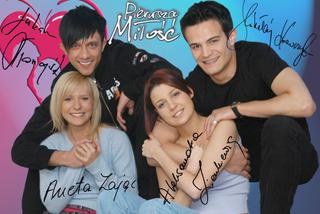 Pierwsza miłość. Artur (Łukasz Płoszajski), Kinga (Aleksandra Zienkiewicz), Marysia (Aneta Zając), Paweł (Mikołaj Krawczyk)