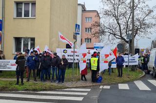 Protest pracowników wodociągowych w Poznaniu