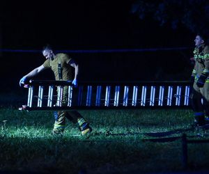 Pożar pustostanu w Warszawie (23.09.2025)