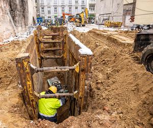 W centrum Łodzi powstają wielopoziomowe parkingi