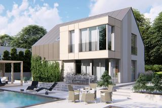 Nowoczesna stodoła z lukarnami