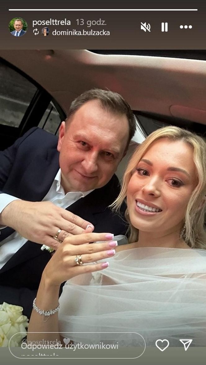 Tomasz Trela i jego żona Dominika