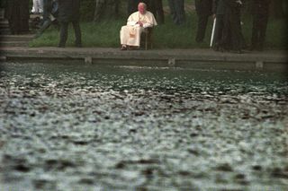 Wizyta Jana Pawła II w klasztorze w Wigrach